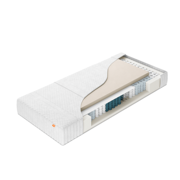 matras met pocket vering kern en latex afdek
